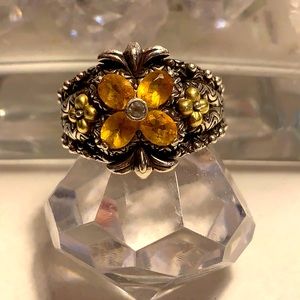 Barbara Bixby 925 flower ring. Sz 8